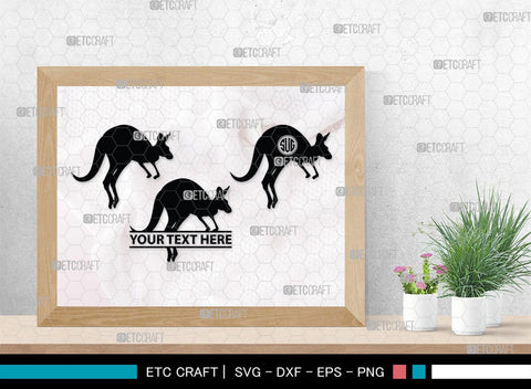 Kangaroo Monogram, Kangaroo Silhouette, Kangaroo SVG, Australia Animal Svg, Kangaroo Baby Svg, Kangaroo Love Svg, Animal Svg, SB00285 SVG ETC Craft 