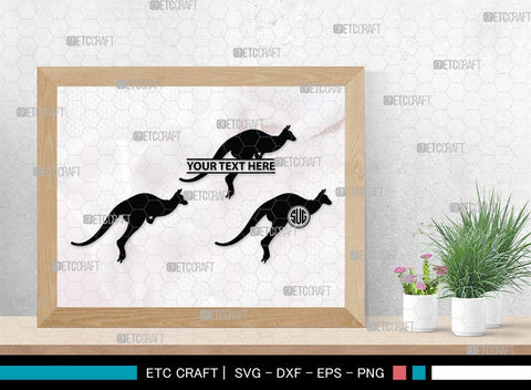 Kangaroo Monogram, Kangaroo Silhouette, Kangaroo SVG, Australia Animal Svg, Kangaroo Baby Svg, Kangaroo Love Svg, Animal Svg, SB00285 SVG ETC Craft 