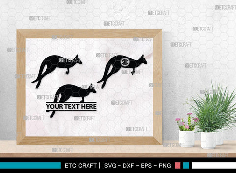 Kangaroo Monogram, Kangaroo Silhouette, Kangaroo SVG, Australia Animal Svg, Kangaroo Baby Svg, Kangaroo Love Svg, Animal Svg, SB00285 SVG ETC Craft 