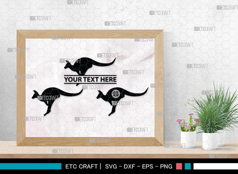 Kangaroo Monogram, Kangaroo Silhouette, Kangaroo SVG, Australia Animal Svg, Kangaroo Baby Svg, Kangaroo Love Svg, Animal Svg, SB00285 SVG ETC Craft 