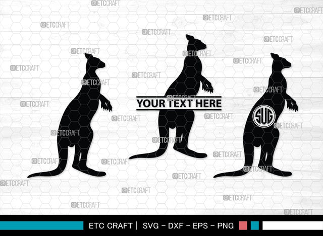 Kangaroo Monogram, Kangaroo Silhouette, Kangaroo SVG, Australia Animal Svg, Kangaroo Baby Svg, Kangaroo Love Svg, Animal Svg, SB00285 SVG ETC Craft 