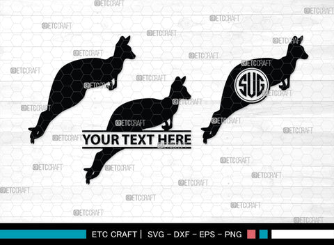 Kangaroo Monogram, Kangaroo Silhouette, Kangaroo SVG, Australia Animal Svg, Kangaroo Baby Svg, Kangaroo Love Svg, Animal Svg, SB00285 SVG ETC Craft 