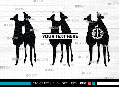 Kangaroo Monogram, Kangaroo Silhouette, Kangaroo SVG, Australia Animal Svg, Kangaroo Baby Svg, Kangaroo Love Svg, Animal Svg, SB00285 SVG ETC Craft 