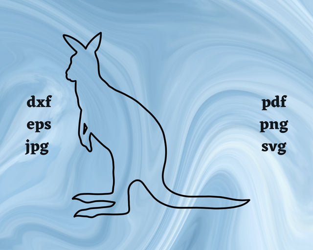 Kangaroo Outline SVG Cut File SVG Northern Light SVG 