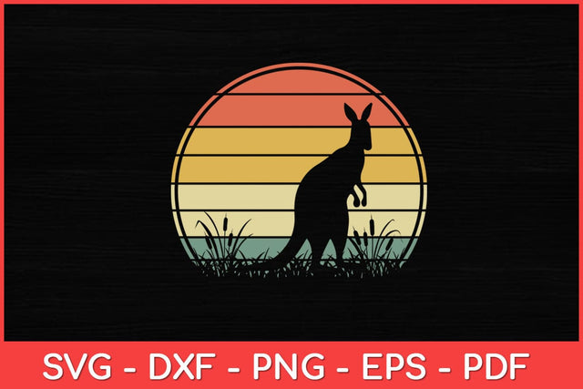 Kangaroo Retro Kangaroo Lover Svg Design SVG artprintfile 
