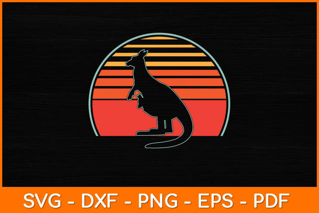 Kangaroo Retro Vintage 80s Style Svg Design SVG artprintfile 