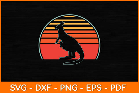 Kangaroo Retro Vintage 80s Style Svg Design SVG artprintfile 