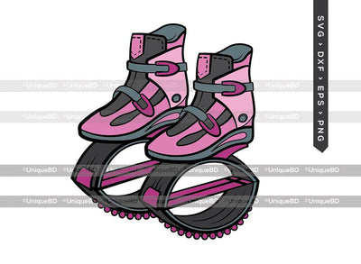 Kangoo Jumping Shoe Clipart SVG Cut File | Kangoo Jumps Svg | Kangoo Dance Shoe Svg | Jumping Show Svg | Kangaroo Shoes Svg | Dxf | Eps | Png | Silhouette | Cut File SVG ETC Craft 