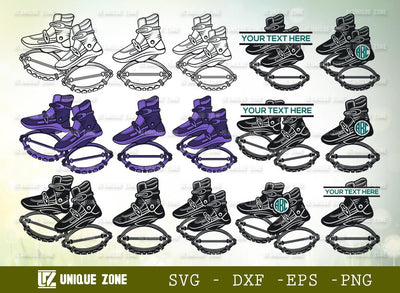 Kangoo Jumping Shoes Svg | Jumping Shoes Svg | Kangoo Dance Shoes Svg | Kangoo Shoes SVG Unique Zone 