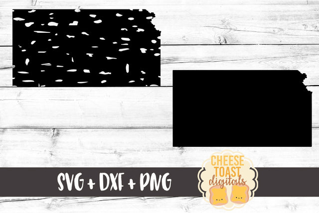 Kansas - Solid & Grunge SVG Cheese Toast Digitals 