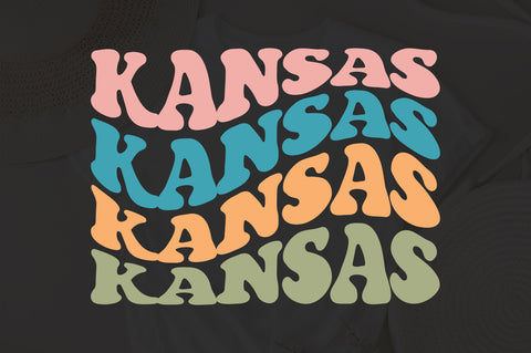 Kansas Svg, Love Kansas Svg, Kansas State Svg, Usa State Svg, Travel States Tourist Svg, America Family Vacation Svg, Wavy Stacked Svg Png SVG Fauz 