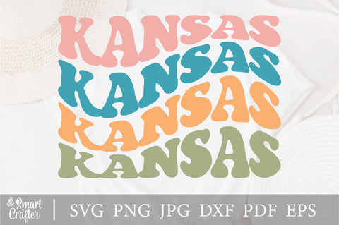 Kansas Svg, Love Kansas Svg, Kansas State Svg, Usa State Svg, Travel States Tourist Svg, America Family Vacation Svg, Wavy Stacked Svg Png SVG Fauz 