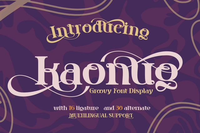 kaonug | Groovy Retro Font Font twinletter 