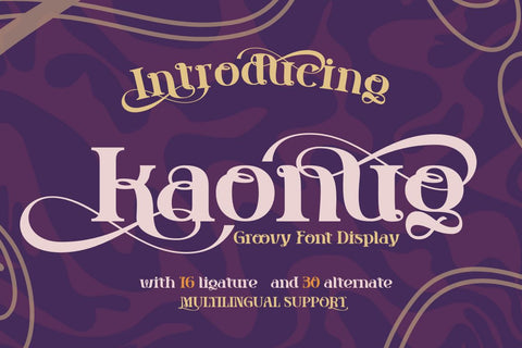 kaonug | Groovy Retro Font Font twinletter 
