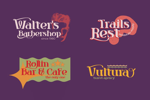 kaonug | Groovy Retro Font Font twinletter 