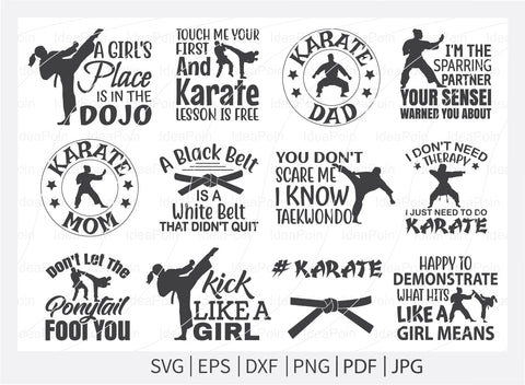 Karate Bundle Svg, Karate mom Svg, Karate Typography Bundle, Taekwondo Bundle, Karate Bundle cut file, Karate png, Karate svg files, Karate SVG Dinvect 