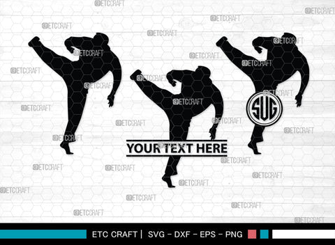 Karate Monogram, Karate Silhouette, Martial Arts Silhouette Svg, Karate Svg, Taekwondo Svg, Sport Karate Svg, SB00121 SVG ETC Craft 