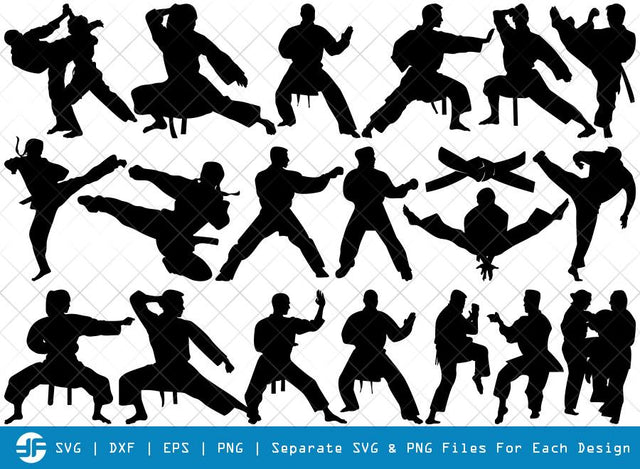 Karate SVG Cut Files | Martial Arts Silhouette Bundle SVG ETC Craft 