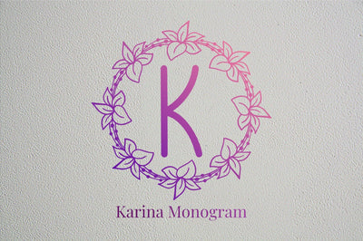 Karina Monogram Font Masyafi Studio 