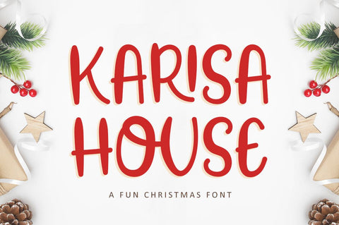 Karisa House - A Fun Christmas Font Font Illushvara Design 
