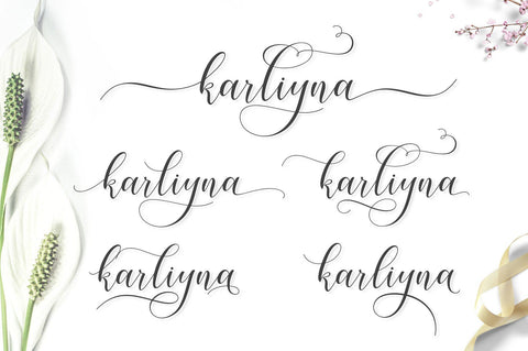 Karliyna Script Font Jamaluddin 