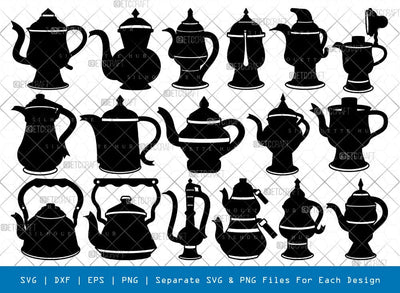 Kashmiri Copper Kettle Silhouette, Copper Kettle SVG, Kettle Svg, Copper Pot Svg, Traditional Kettle Svg, Antique Tea Kettle Bundle, SB01002 SVG ETC Craft 