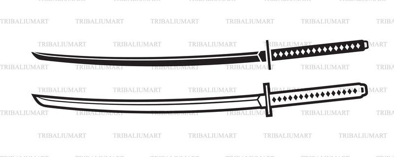 Katana - Japanese Samurai Sword SVG TribaliumArtSF 