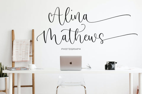 Katrine - Modern script font Font Timur type 