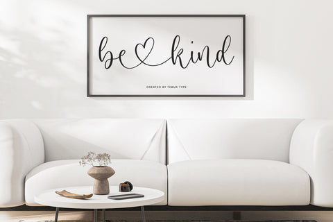 Katrine - Modern script font Font Timur type 