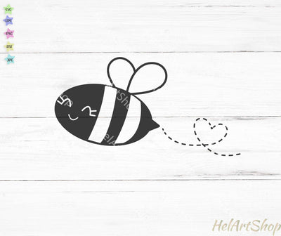 Kawaii Bee SVG SVG _HelArtShop_ 