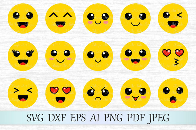 Kawaii emoji SVG MagicArtLab