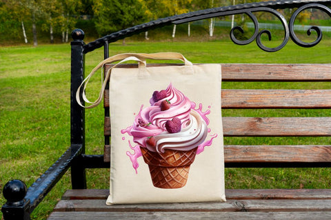 Kawaii Fruit Ice Cream Clipart Bundle Sublimation Regulrcrative 