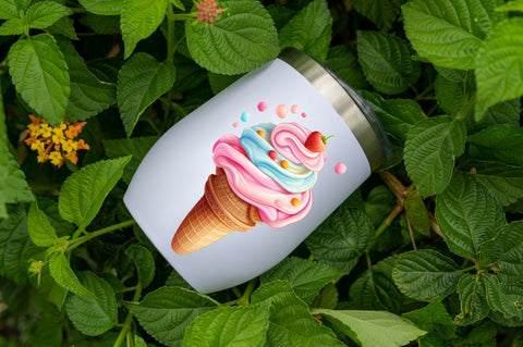 Kawaii Fruit Ice Cream Clipart Bundle Sublimation Regulrcrative 