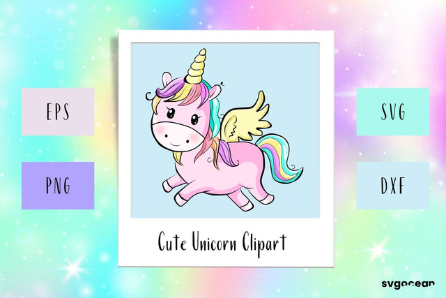 Kawaii Unicorn SVG SVG SvgOcean 