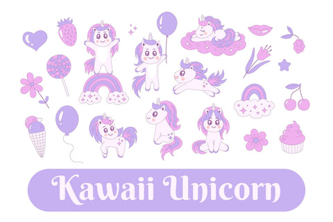Kawaii Unicorns Sublimation Rin Green 