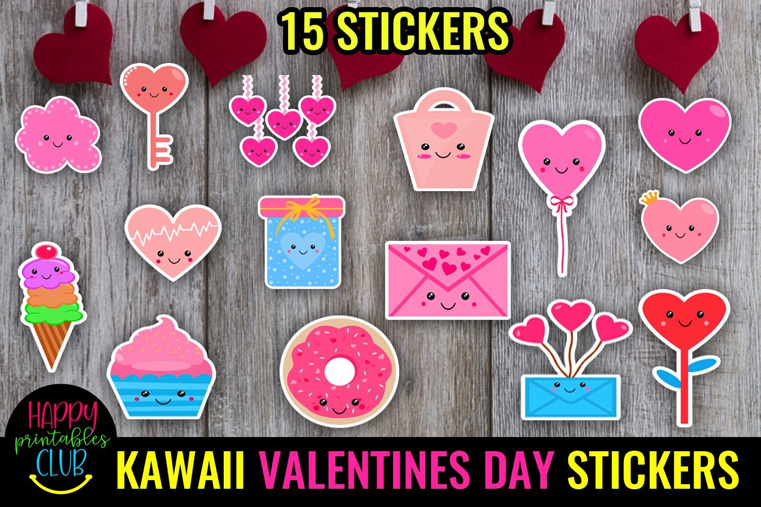 Cute Valentines Day Stickers-Love Romantic Stickers Cute