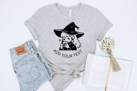 Kawaii Witch Drink Coffee SVG File SVG OrangeBrushStudio 