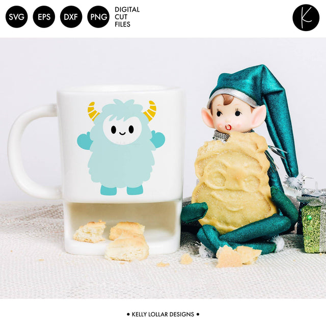 Kawaii Yeti Character SVG Kelly Lollar Designs 