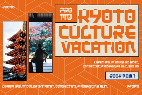 KAWARA - Japanese style font Font twinletter 