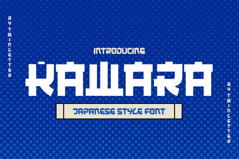 KAWARA - Japanese style font Font twinletter 