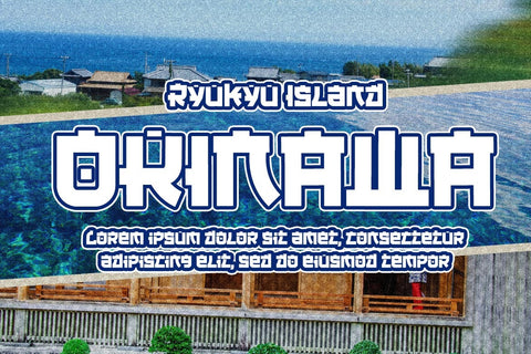 KAWARA - Japanese style font Font twinletter 