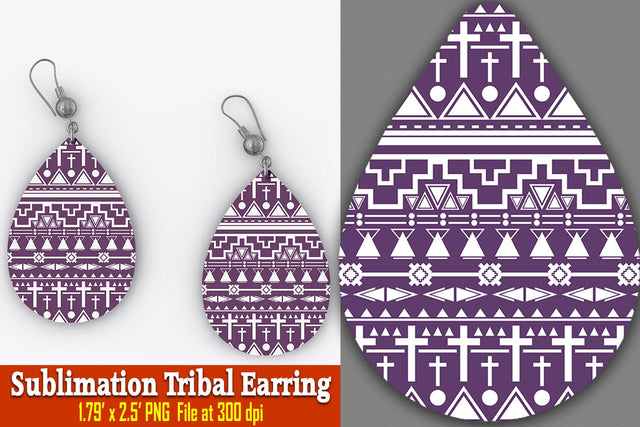 Kaya Tribal Earring Sublimation Ethnic Touch 