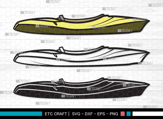 Kayak Clipart SVG | Kayak Paddle Svg | Kayaker Svg | Kayak Boat Svg | Canoe Svg | Rowing Svg | Water Sports Svg | Kayak Clipart SVG ETC Craft 