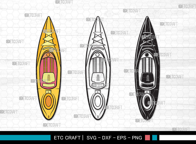 Kayak Clipart SVG | Kayak Paddle Svg | Kayaker Svg | Kayak Boat Svg | Canoe Svg | Rowing Svg | Water Sports Svg | Kayak Clipart SVG ETC Craft 