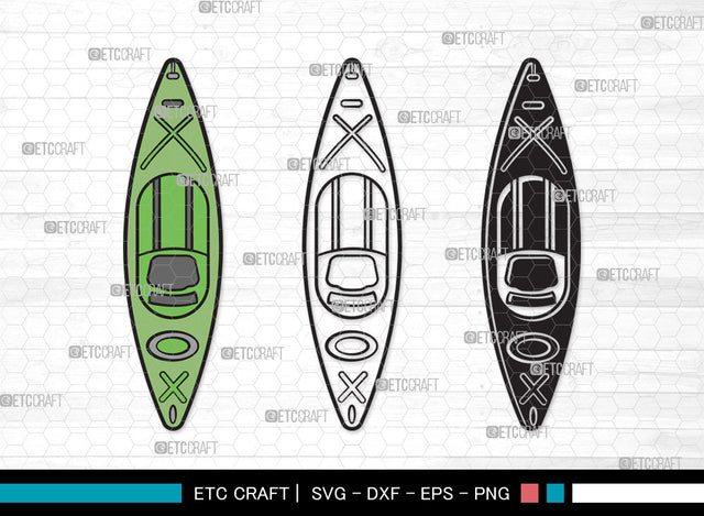 Kayak Clipart SVG | Kayak Paddle Svg | Kayaker Svg | Kayak Boat Svg | Canoe Svg | Rowing Svg | Water Sports Svg | Kayak Clipart SVG ETC Craft 