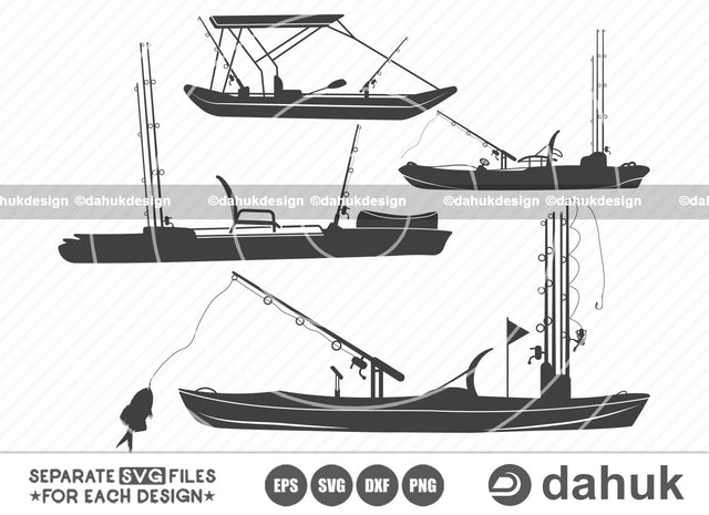 Kayak Fishing SVG, Kayak Fishing Clipart, Kayaker Svg, Kayaking Fishing svg, Kayaking svg, Cut file for silhouette, svg, eps, dxf, png, clipart cricut design space, vinyl cut files SVG dahukdesign 