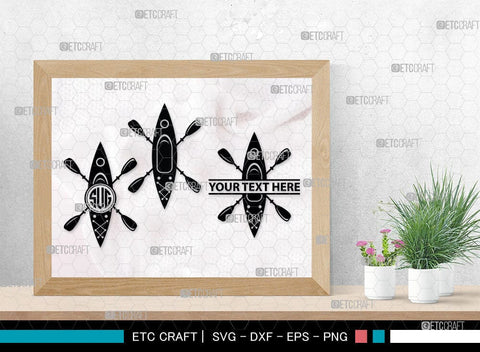 Kayak Monogram, Kayak Silhouette, Kayak SVG, Canoe Svg, Kayaker Svg, Kayaking Svg, Paddle Svg, Kayak Boat Svg, Water Sports Svg, Kayak Svg, SB00044 SVG ETC Craft 