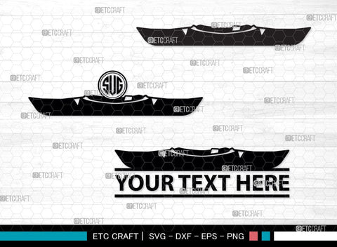 Kayak Monogram, Kayak Silhouette, Kayak SVG, Canoe Svg, Kayaker Svg, Kayaking Svg, Paddle Svg, Kayak Boat Svg, Water Sports Svg, Kayak Svg, SB00044 SVG ETC Craft 