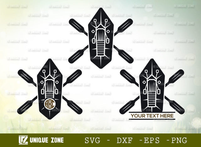 kayak Monogram SVG Cut File, Kayak Boat Svg, Canoe Svg, Paddle Svg, Water Sports Svg, Kayak Monogram Svg, Kayaker Svg, Kayaking Svg, Kayak Silhouette, SVG Unique Zone 