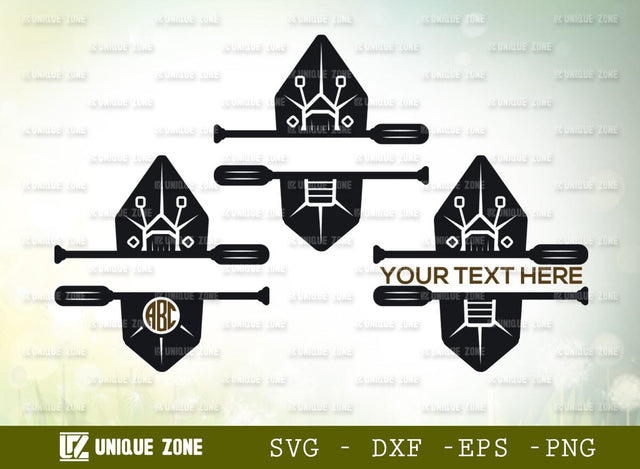 kayak Monogram SVG Cut File, Kayak Boat Svg, Canoe Svg, Paddle Svg, Water Sports Svg, Kayak Monogram Svg, Kayaker Svg, Kayaking Svg, Kayak Silhouette, SVG Unique Zone 